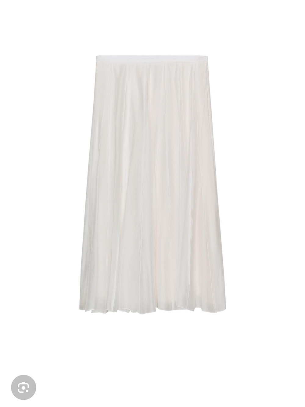 Zara White Pleated Maxi Skirt - Picture 4 of 9